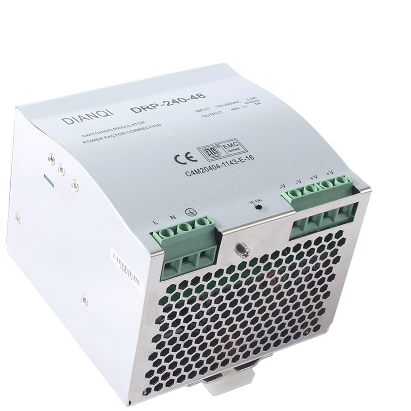 Alimentation Industrielle sur Rail DIN CA-CC à Sortie Unique Stable DRP-240W-48V 5A DRP-240-48 DR-240W-24V 10A DR-240-24 ADJ 10%(24V_240W)
