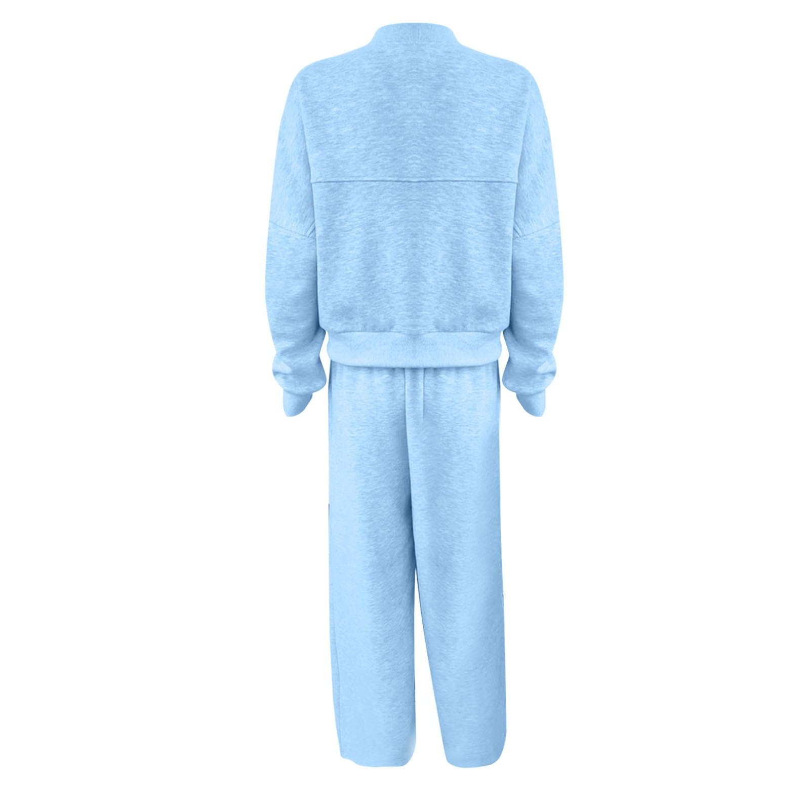 Survêtement de loisirs pour femme - Veste de jogging douillette - Avec fermeture éclair - Manches longues - Couleur unie - Printemps - Tenue de loisirs - Ensemble de loisirs - Tenue de maison
