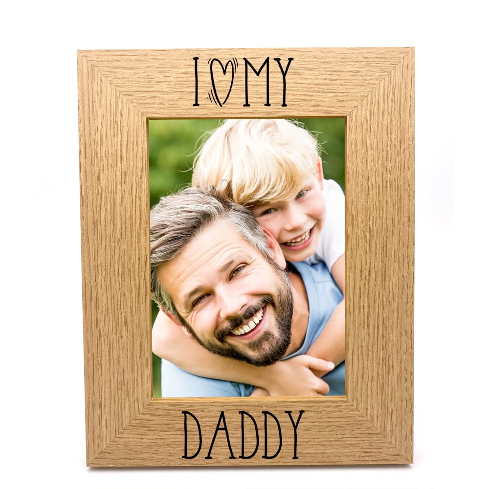 Ukgiftstoreonline Brown I Heart My Daddy Love Photo Frame (5 X 7 Inch)