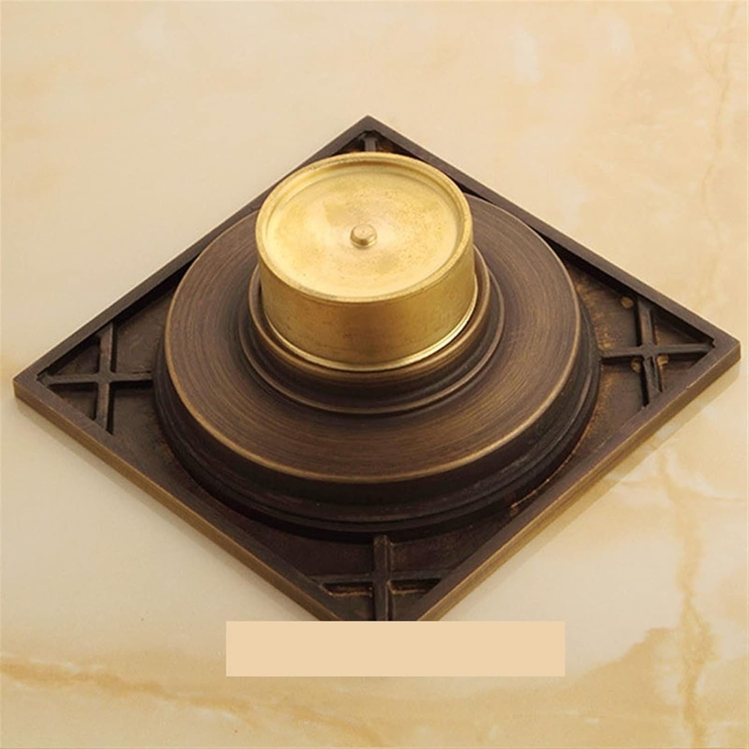 Brass Carved Art Bathroom Accessory Floor Drain Waste Grate 100mmx100mm YT-2104 1Pcs