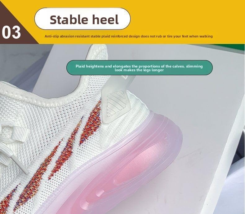 Wholesale New Women's Shoes Large Size Casual Korean Version Fashion Versatile Sports Women's Version Shoes Outdoor Sports Elastic Light Non-Slip Shock Absorption