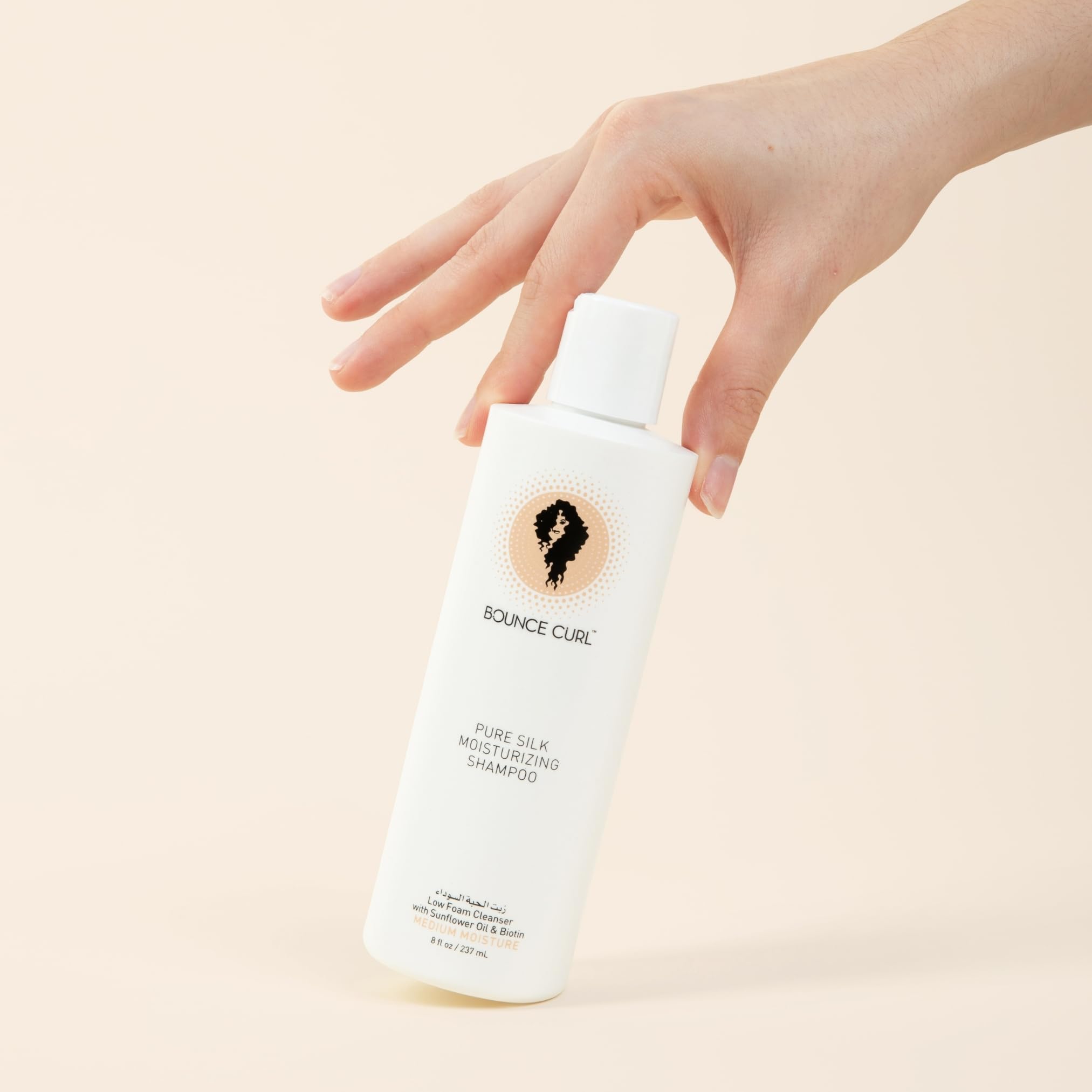 Bounce Curl Pure SIlk Moisturising Shampoo | Curly Hair Shampoo | Sulfate-Free | Curly Hair Product | 238ml