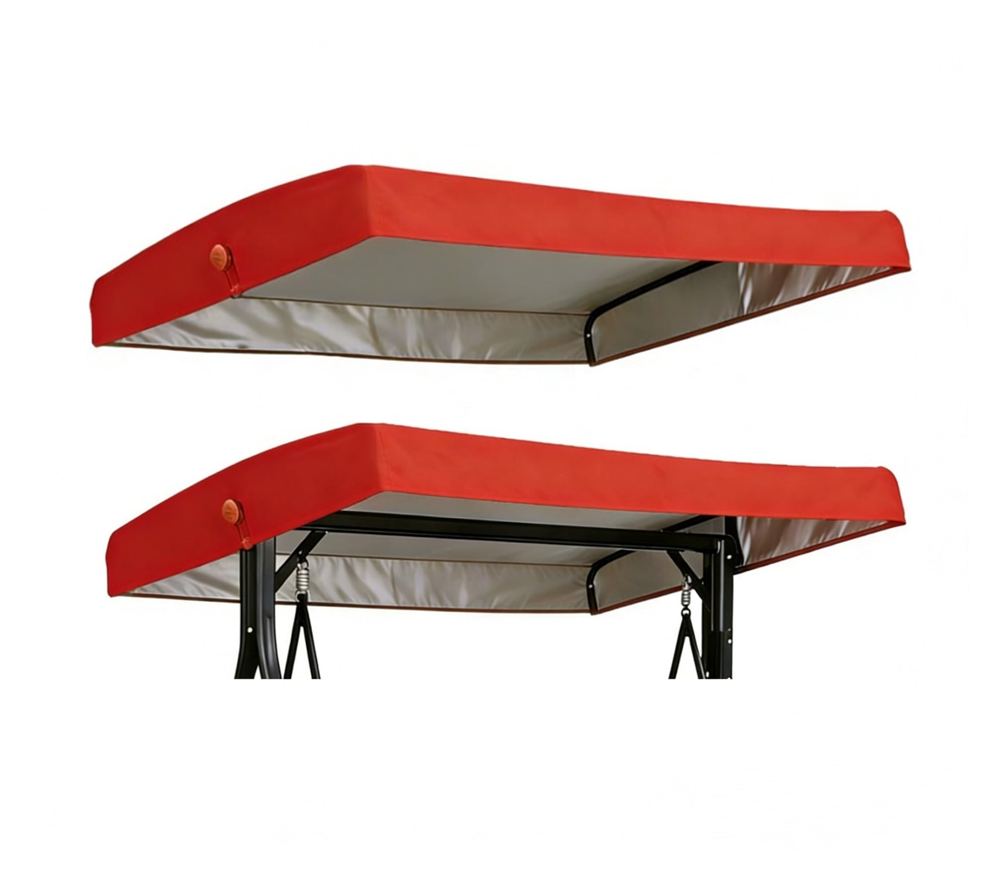 WFXXZL Porch Swing Canopy Top Cover, 75x47x7/9 Swing Canopy Replacement Cover, Waterproof Windproof Sunshade(Rot)