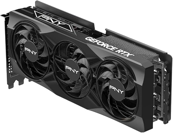 PNY NVIDIA GeForce RTXTM 5070 Ti OC Triple Fan, Graphics Card (16GB GDDR7, 256-bit, Boost Speed: 2572 MHz, PCIe 5.0, HDMI/DP 2.1, 2.98-Slot, NVIDIA Blackwell Architecture, DLSS 4)