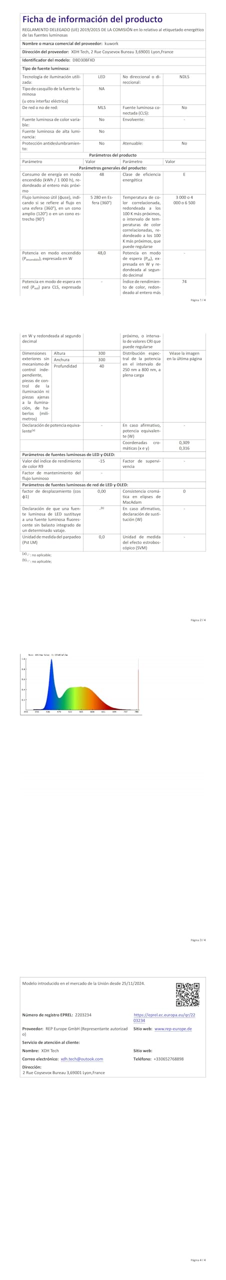 Lampara Techo LED 48W: 30CM Plafon LED Techo 6500K, 4800LM Plafon Superficie Panel LED para Dormitorio Cocina Pasillo Baño Sala, Blanco, Cuadrado