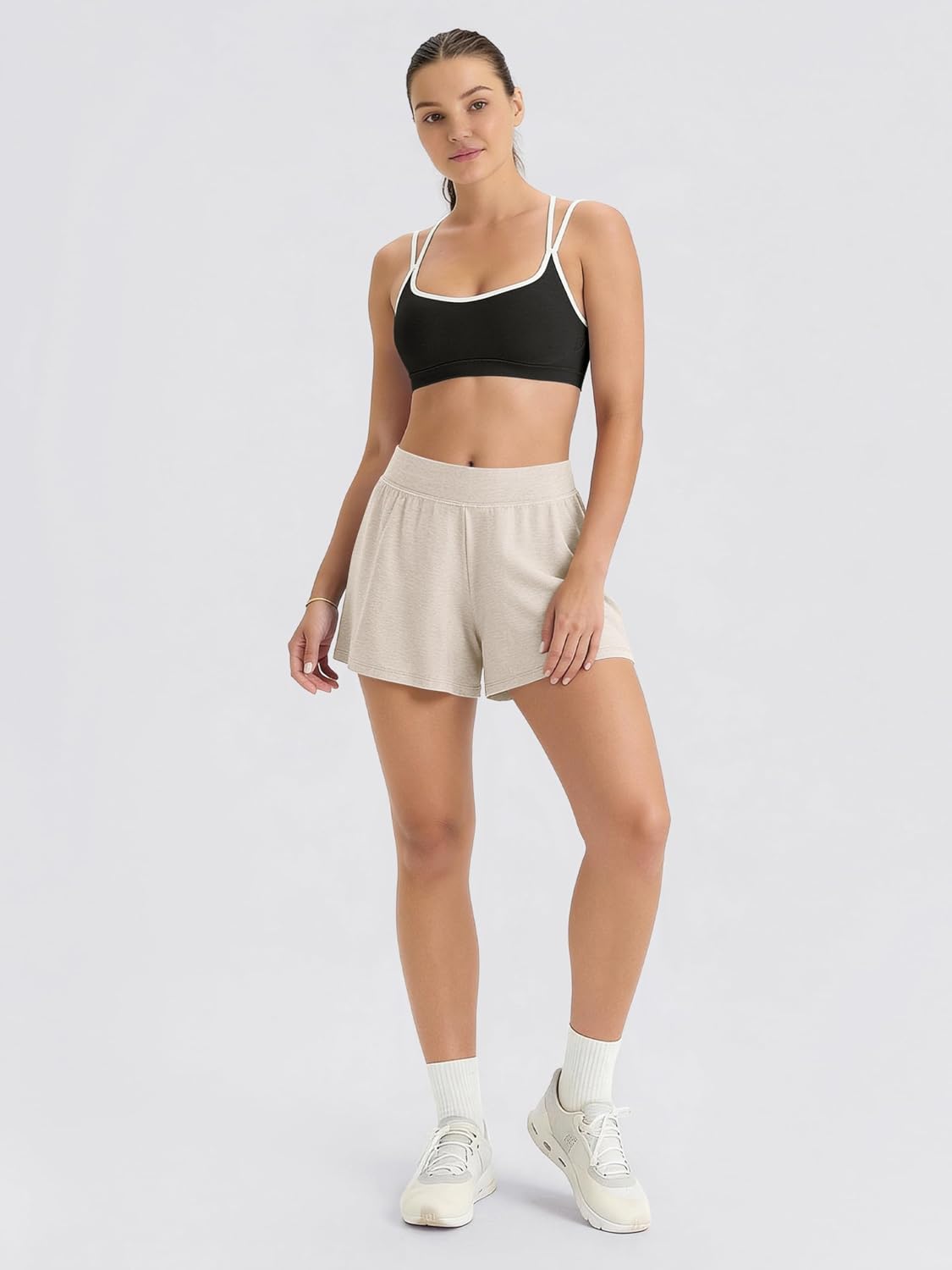 ODODOS Women's Lounge Shorts - Ultra Soft odSTRATUM Tech Comfy Sleep Bottoms Breathable Relaxed Casual Shorts