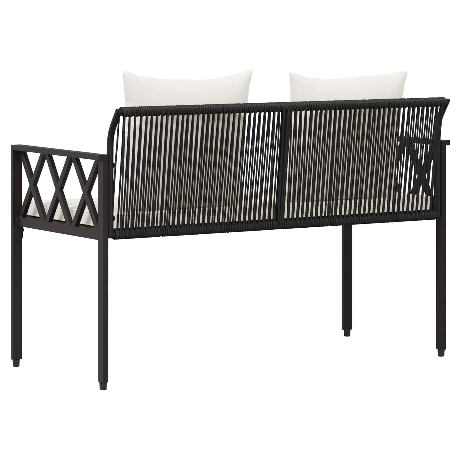 Fengshui 2-osobowa ławka z polirattanu, 116 x 56 x 75 cm