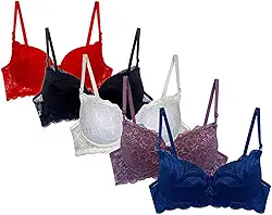 Kit 5 Sutiãs Sutian Soutien Sutien Renda Bojo