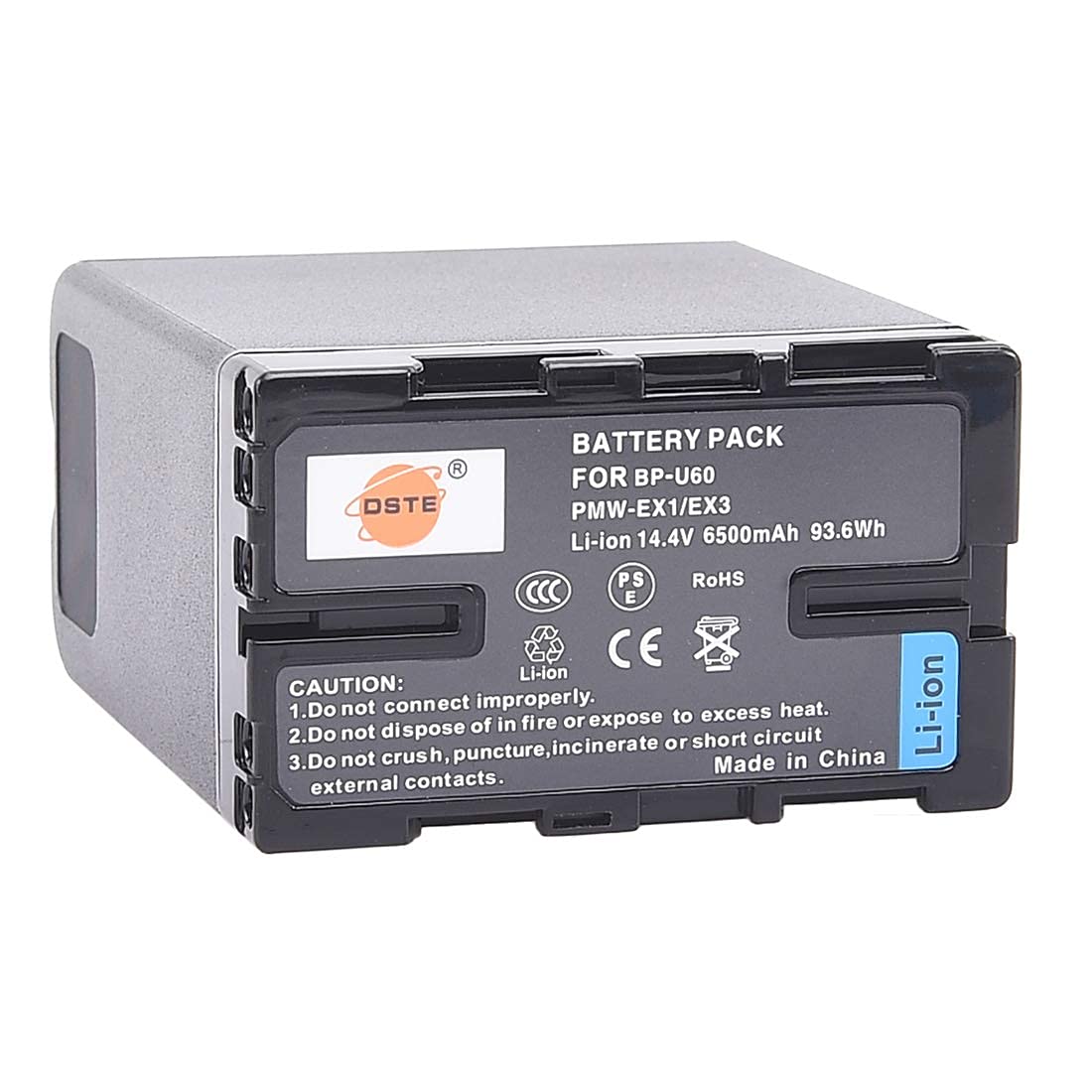 DSTE BP-U60 Batería + LCD Cargador Compatible para Sony PMW-150P,PMW-160,PMW-200,PMW-EX1,PMW-EX1R,PMW-EX3,PMW-EX3R,PMW-EX160,PMW-EX260,PMW-F3K,PMW-F3L,PXW-X180