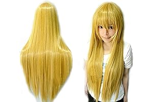 Hair Cap+Long Yellow Wig for Halloween