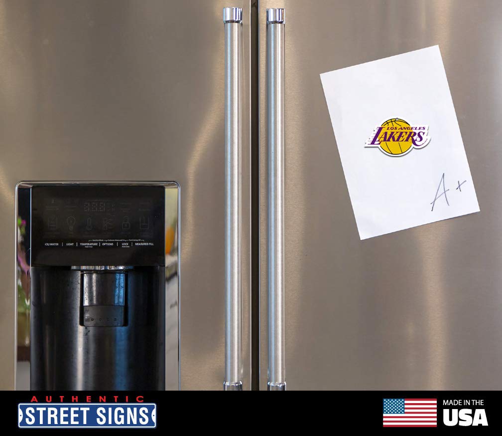 Authentic Street Signs NBA Basketball Super Steel Magnet (Los Angeles Lakers