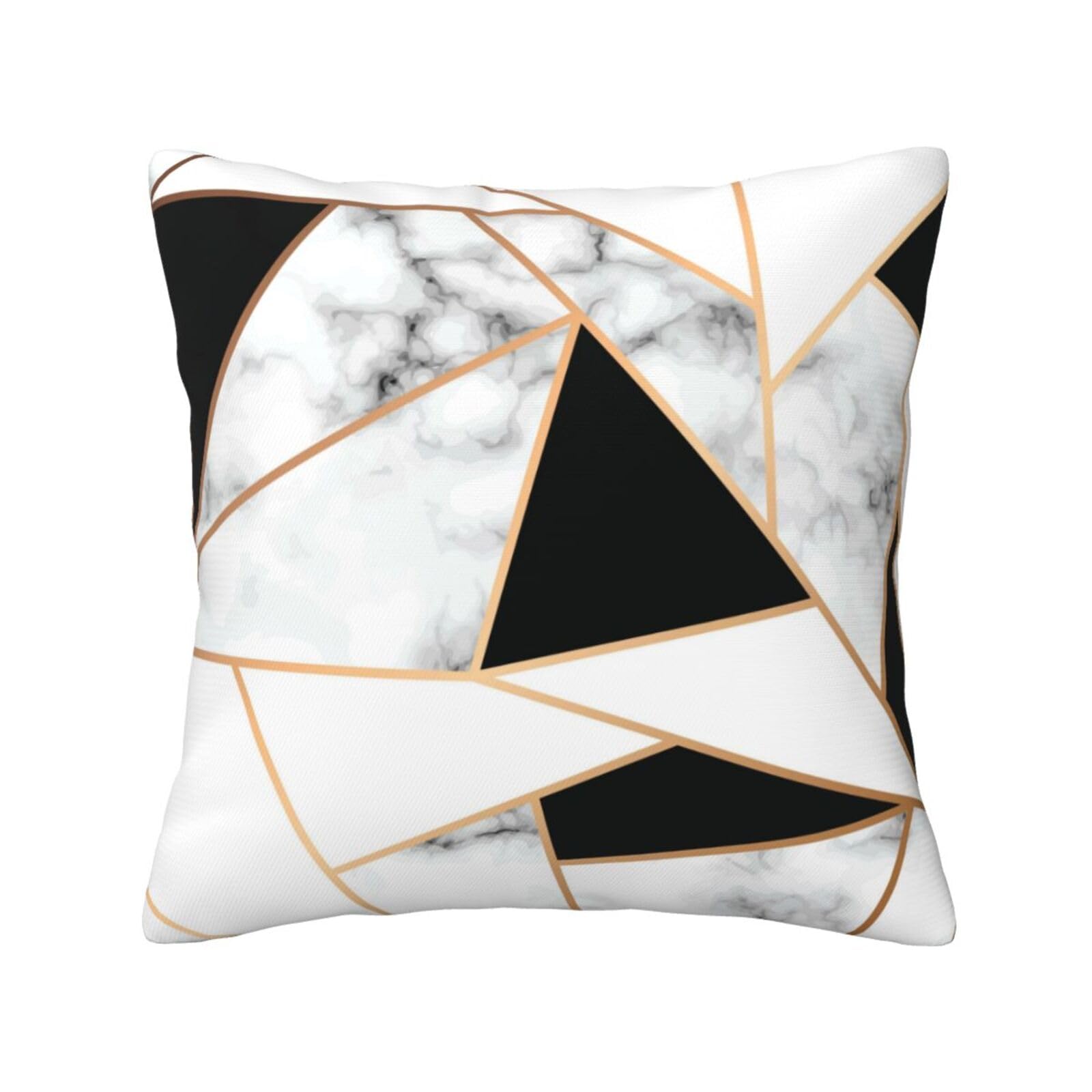 FFSHKOWE Black and White Marble Texture Decorative Throw Pillow Cover Double-Sided Printed Cushion Cover for Sofa Couch Bed Chair 45 x 45cm