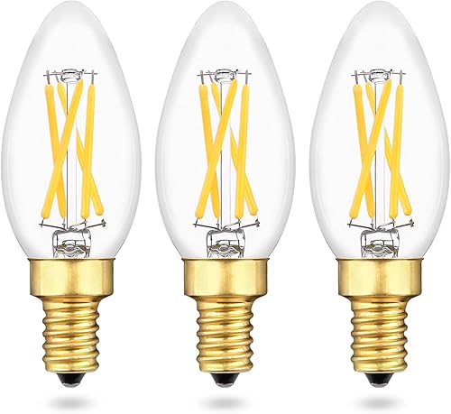 Bombillas LED B11 E12 para candelabros equivalentes a 40 W, bombillas LED regulables, 4 W, 3000 K, blanco suave, paquete de 3