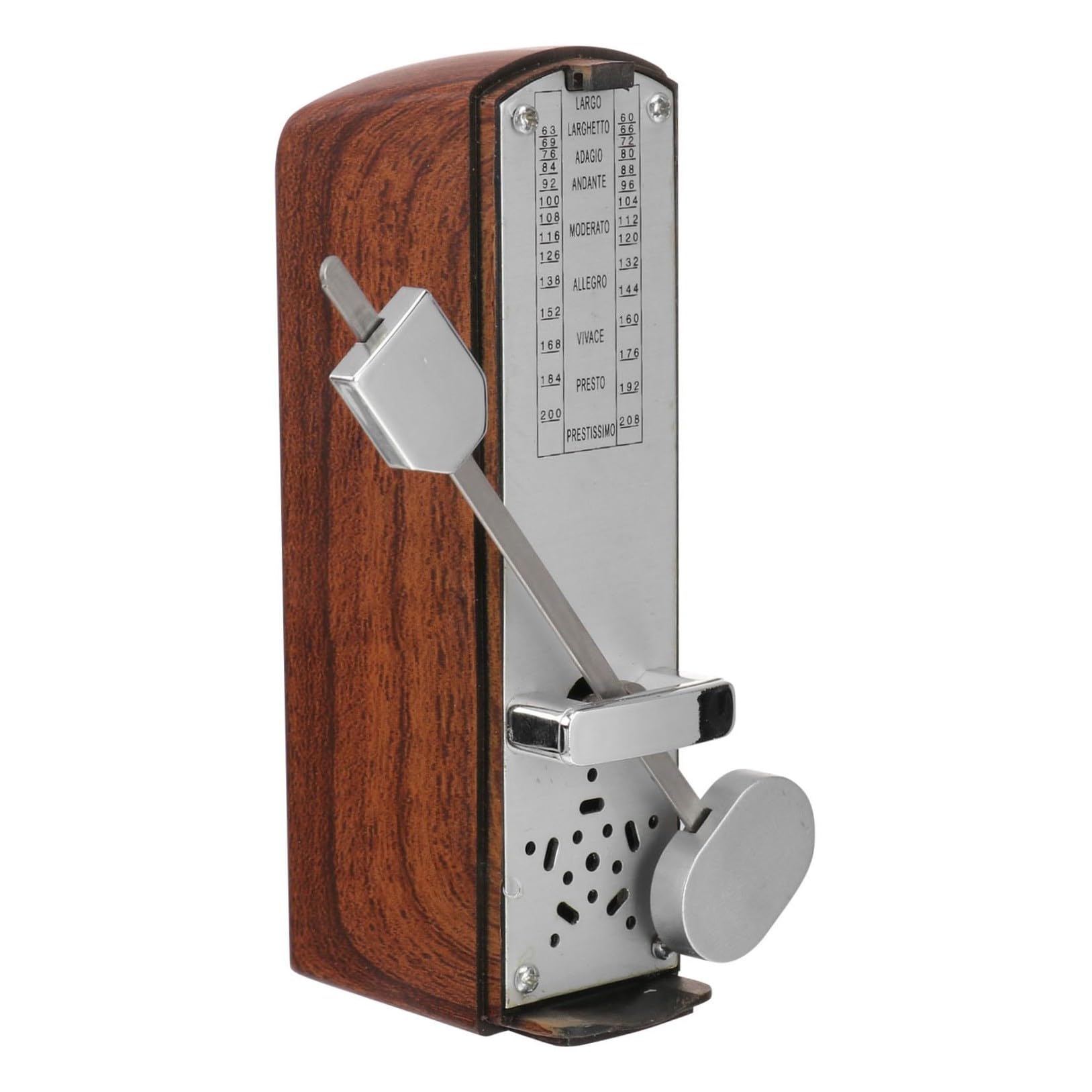 Hemobllo Mechanisches Metronom Holzgehäuse Universelles Mini Metronom Für Klavier Gitarre Geige Zither Tragbares Zubehör 4.33X2.01X1.18In