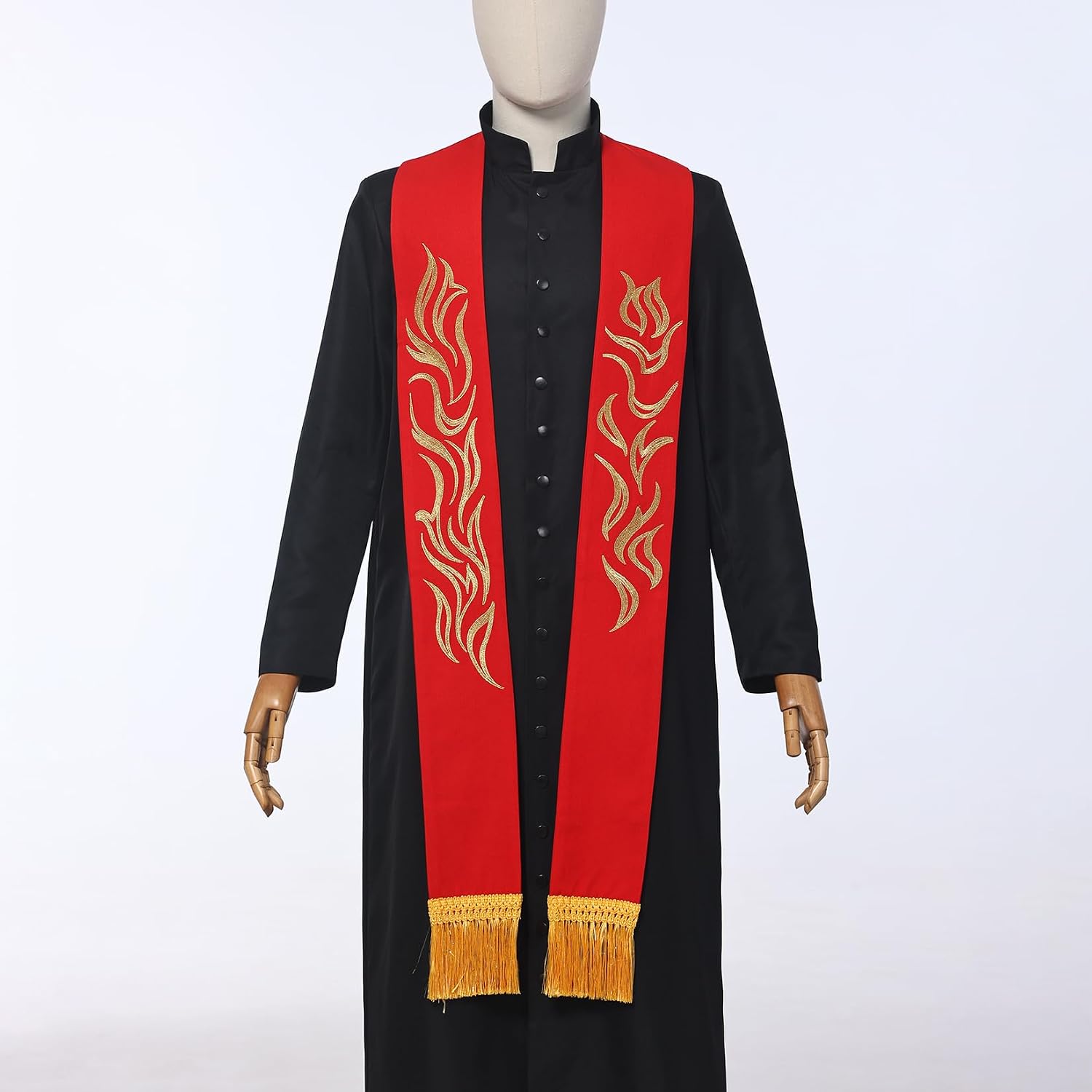 BLESSUME Red Chasuble Stole Vestments Embroidery Stole