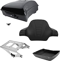 Vista 21 de TCMT Juego de Almohadillas de Respaldo Envolvente para Maletero de Motocicleta Modificado Compatible con Harley 2014-2025 Touring CVO Road King Road