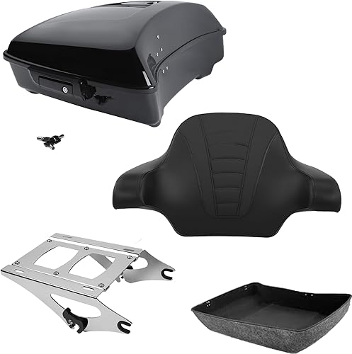Miniatura 21 de TCMT Juego de Almohadillas de Respaldo Envolvente para Maletero de Motocicleta Modificado Compatible con Harley 2014-2025 Touring CVO Road King Road