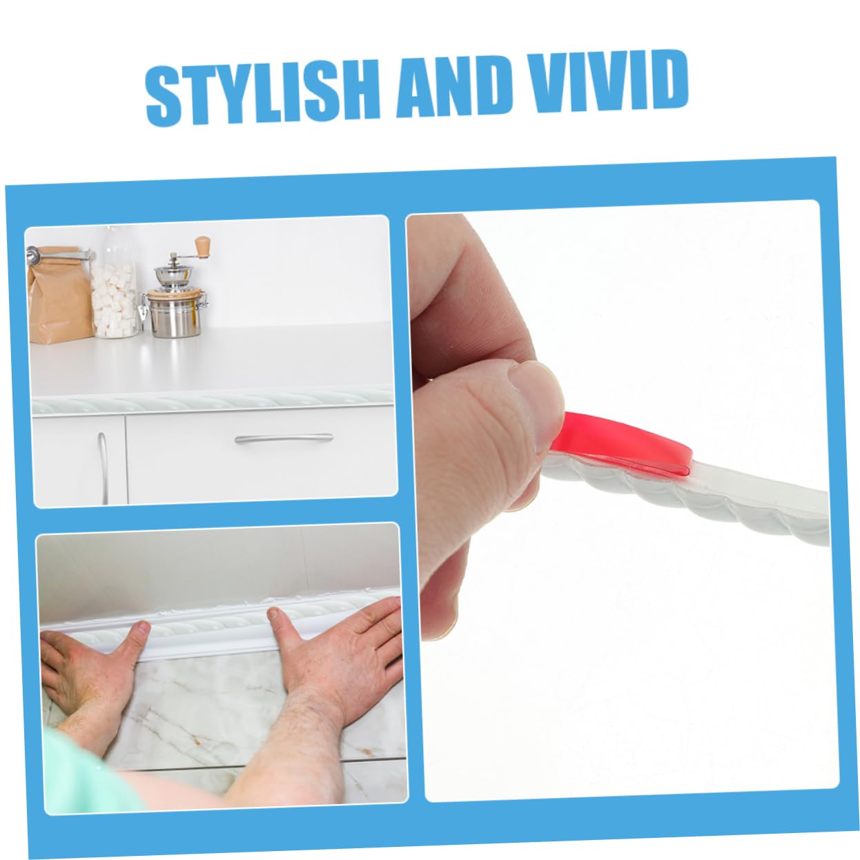 POPETPOP 1roll Peel and Stick Flexible Molding Trim for Easy Wall and Ceiling Decor Self-Adhesive Design Decorative Strip for Home Interiors