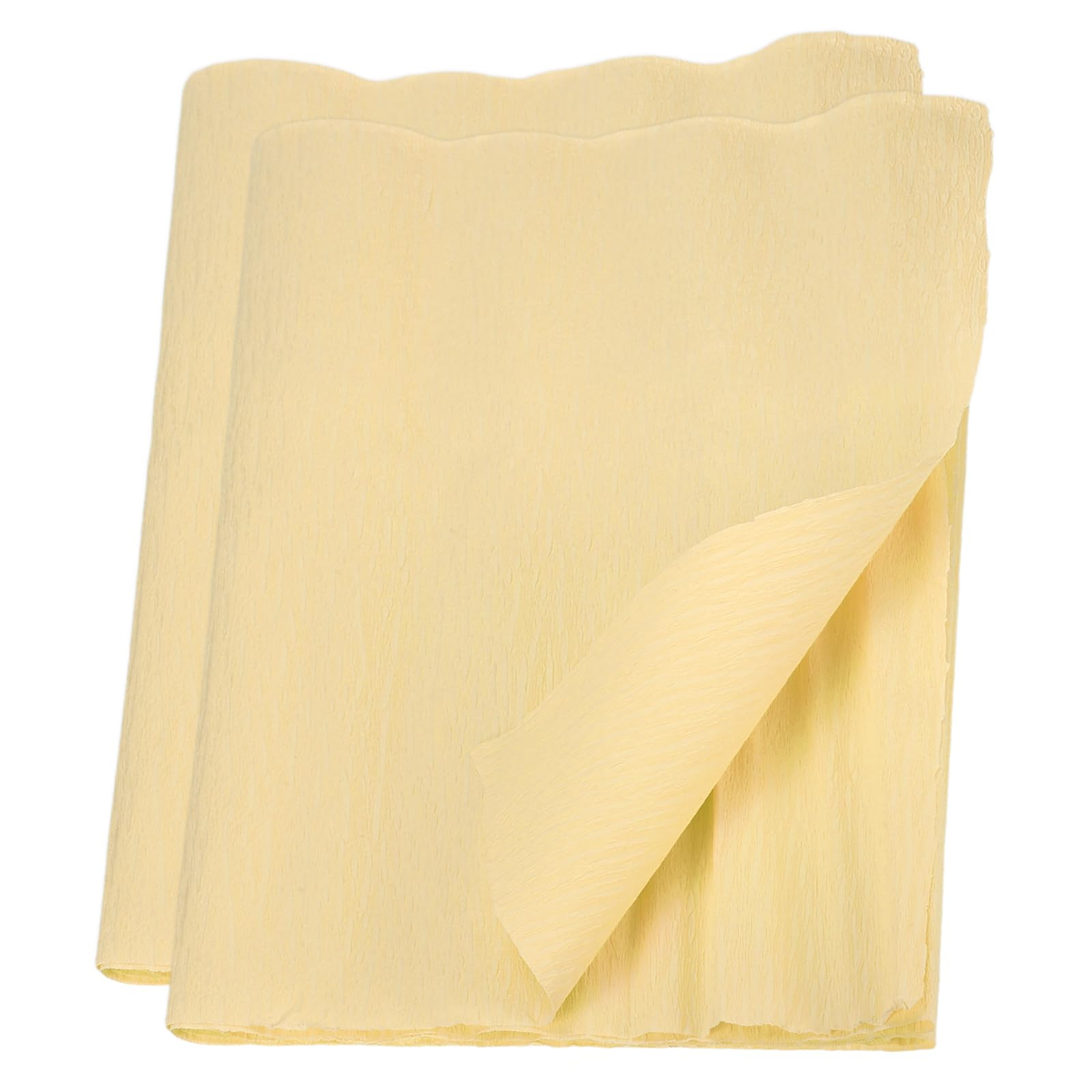 MECCANIXITY Crepe Paper Rolls 7.5ft Long 20 Inch Wide for Various Large Hanging Party Backdrop DIY Decoration, DIY Supplies, Light Champagne Pack of 2