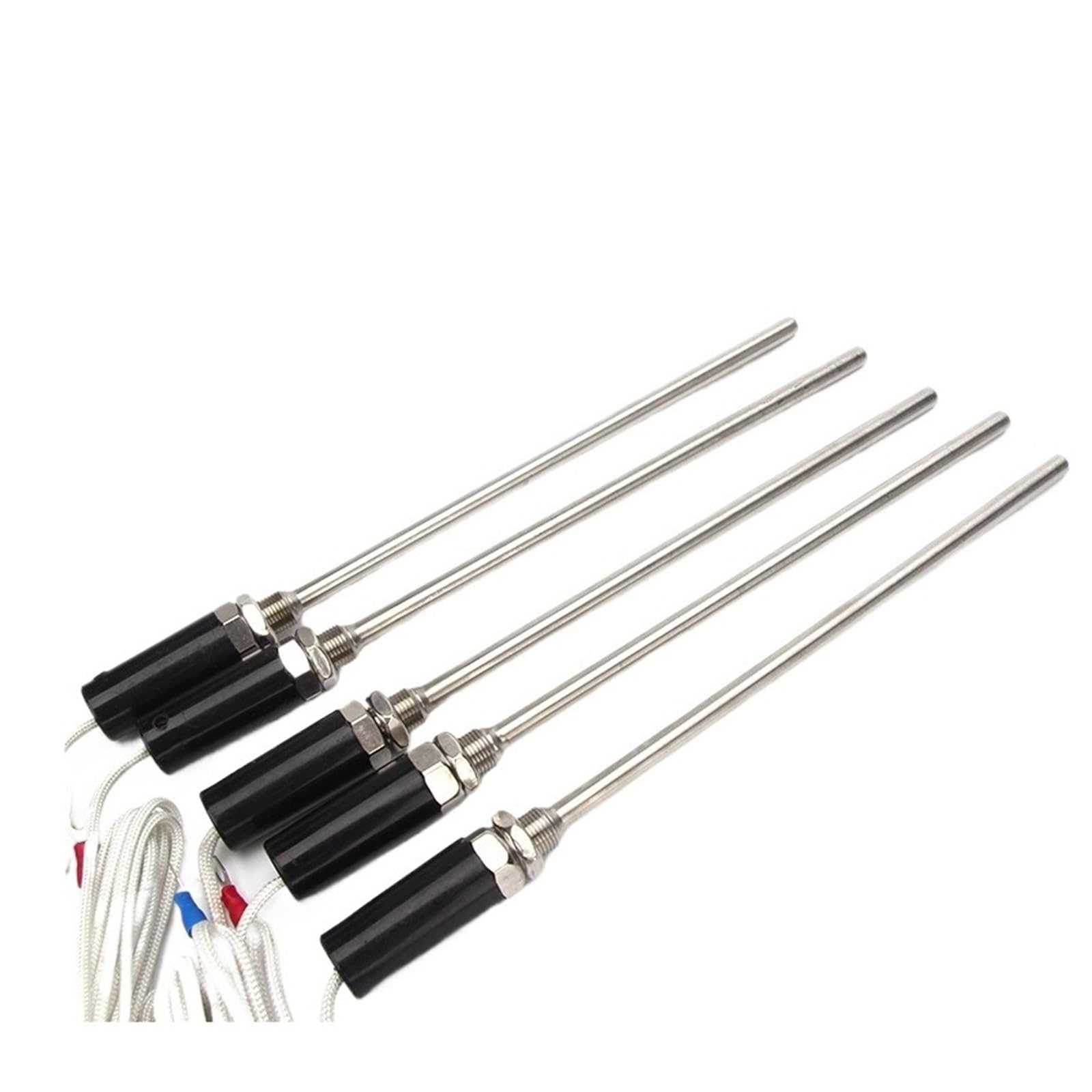 WUPLKCUIJ Thermocouple 200mm Thread M12 Type K PT100 Temperature Sensor Length 1/2/3/4/5M 0-600°C Probe Controller Screw(Type PT100 4M)
