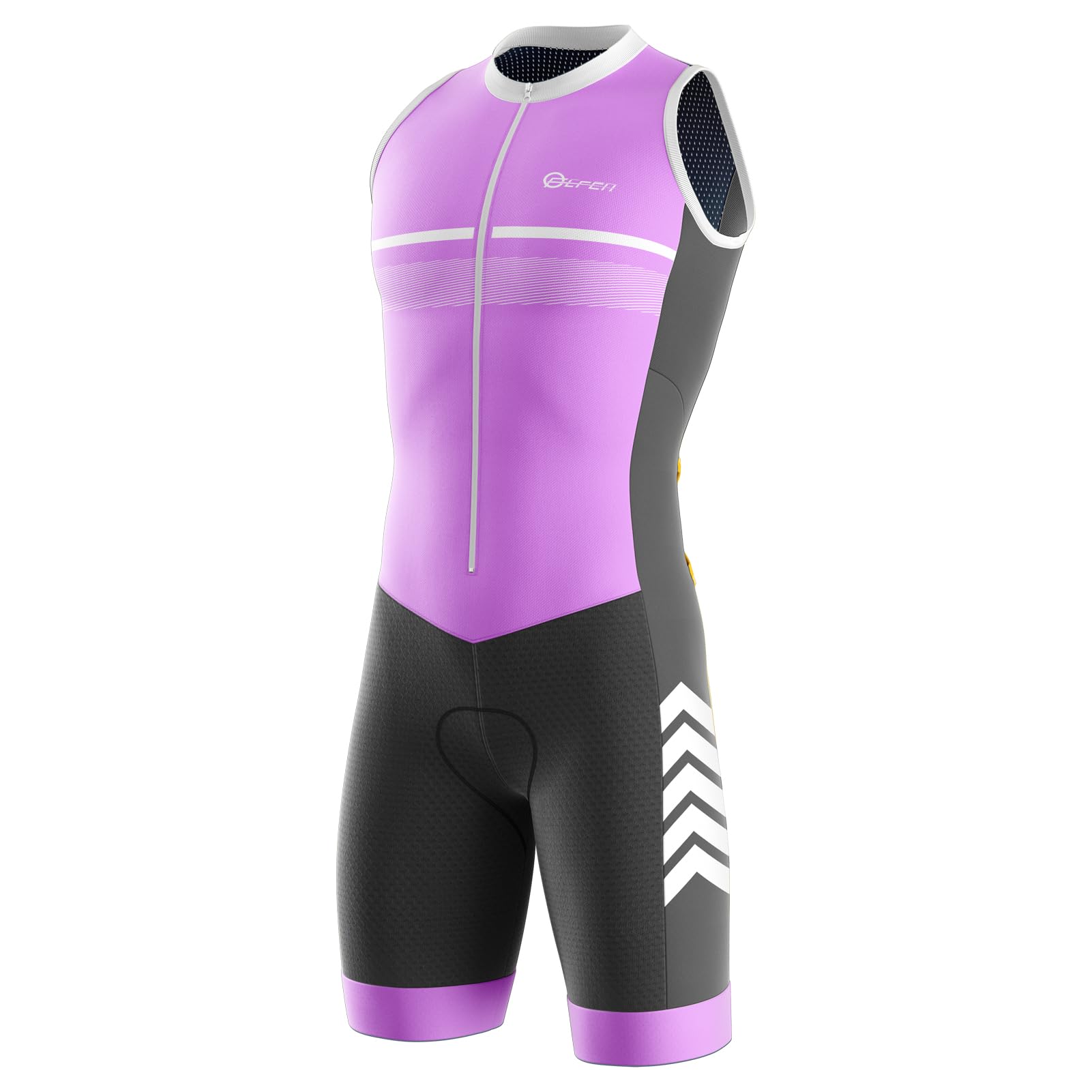 2024 Nuovi Tuta da triathlon da uomo, Ciclismo Body Skinsuit All'aperto Sportswear Abbigliamento Triathlon with Gel Pad per Nuoto/Corsa/Ciclismo, con imbottitura in gel