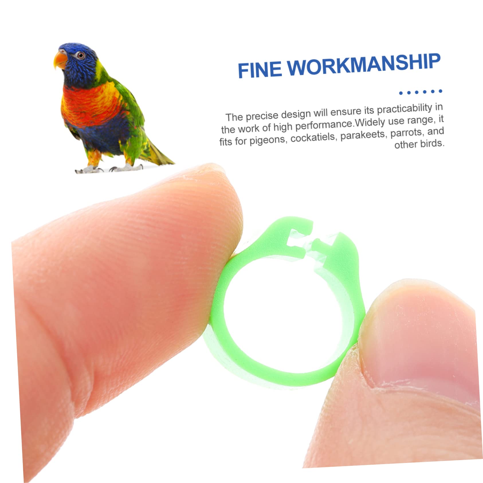 BESPORTBLE 900pezzi Anelli Identificativi per Piccioni Clip Colorate per Uccelli Facile da Applicare e Rimuovere per Pappagalli e Pollame