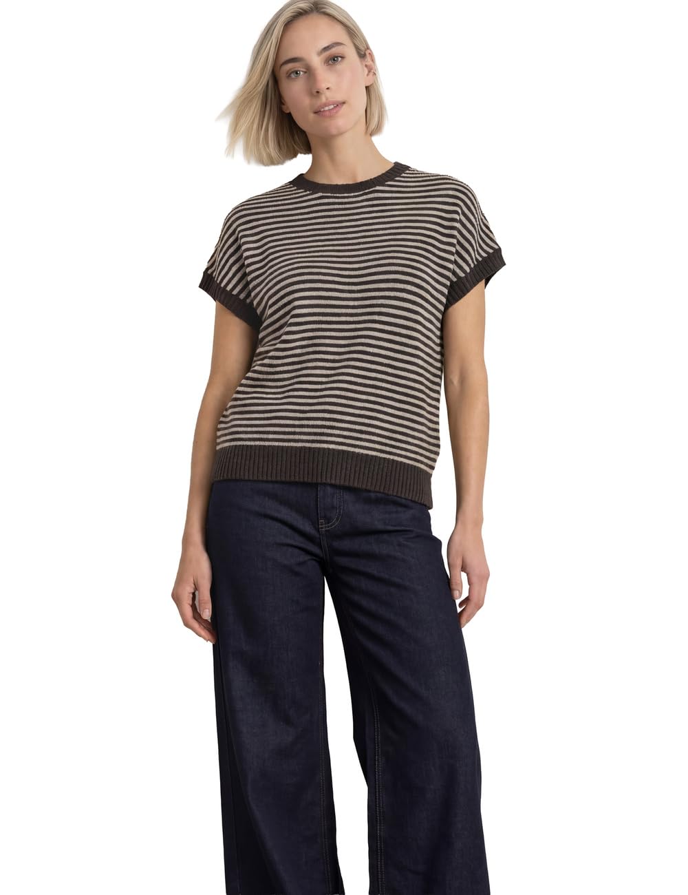 Street One Damen Ärmelloser Pullover mit Rundhals