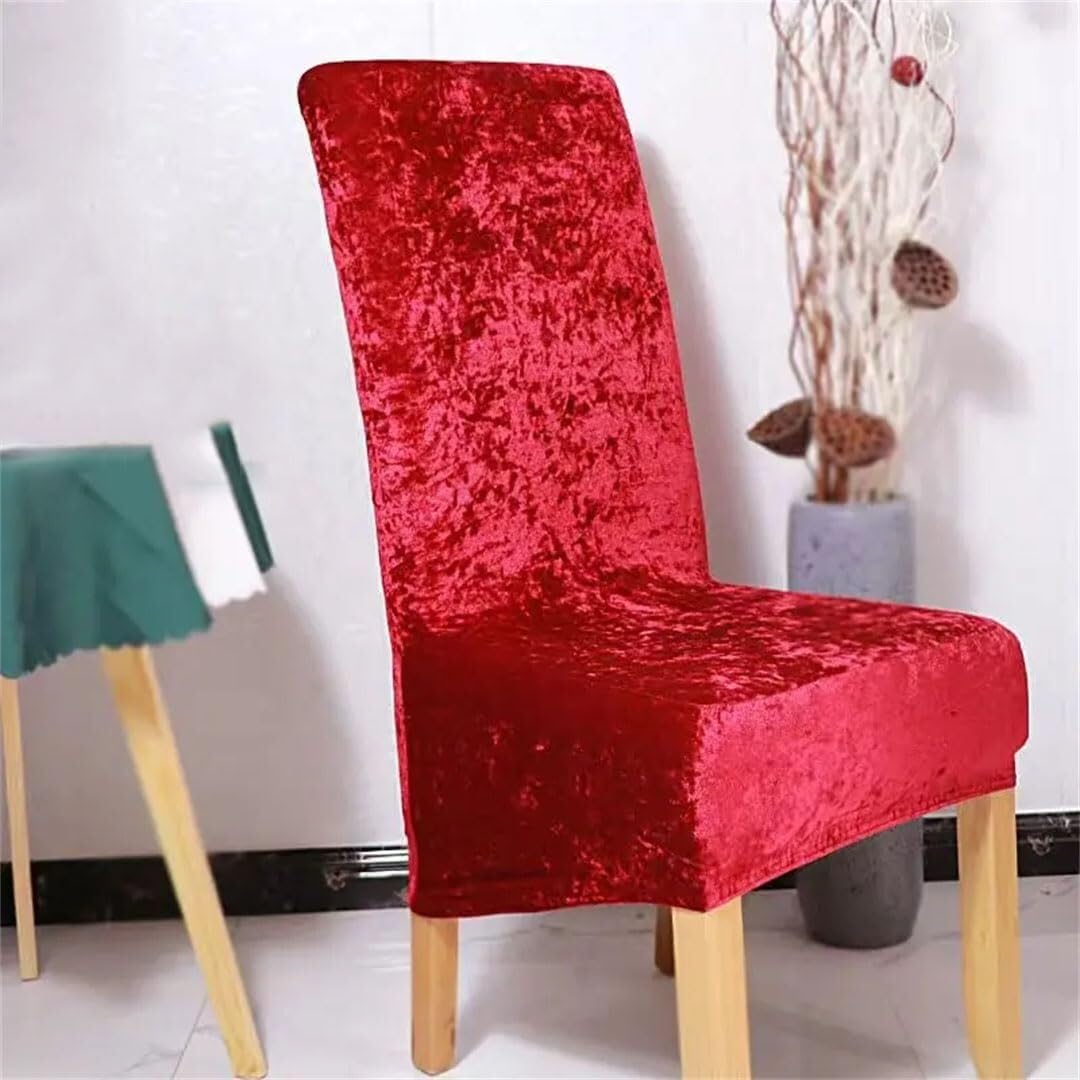 PBTMCD Elastic Dining Chair Covers, Stretch Spandex Slipcovers, Washable Seat Protector Fits Standard High Back Chairs(63#,4pcs)