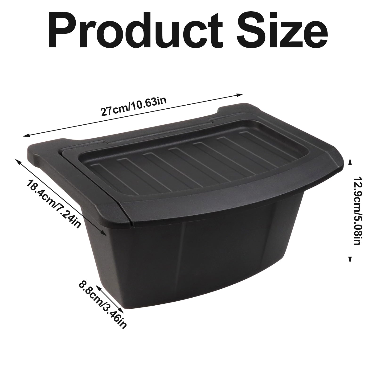 Caja de almacenamiento organizadora de consola trasera para Tesla Model Y Basurero 2025 2026 Modelo Y Juniper, accesorios debajo del asiento, cubo de basura con tapa antideslizante, asiento trasero