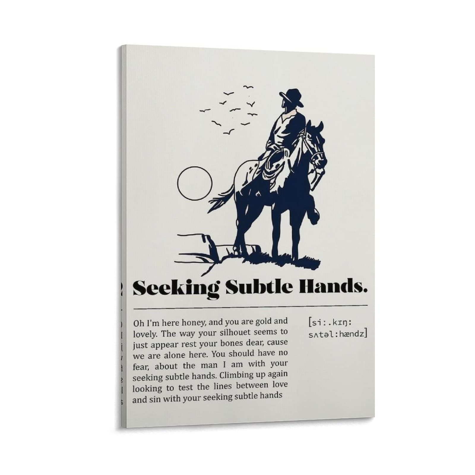 Poster Zach Bryan Seeking Subtle Hands sur toile de salon 50x75cm