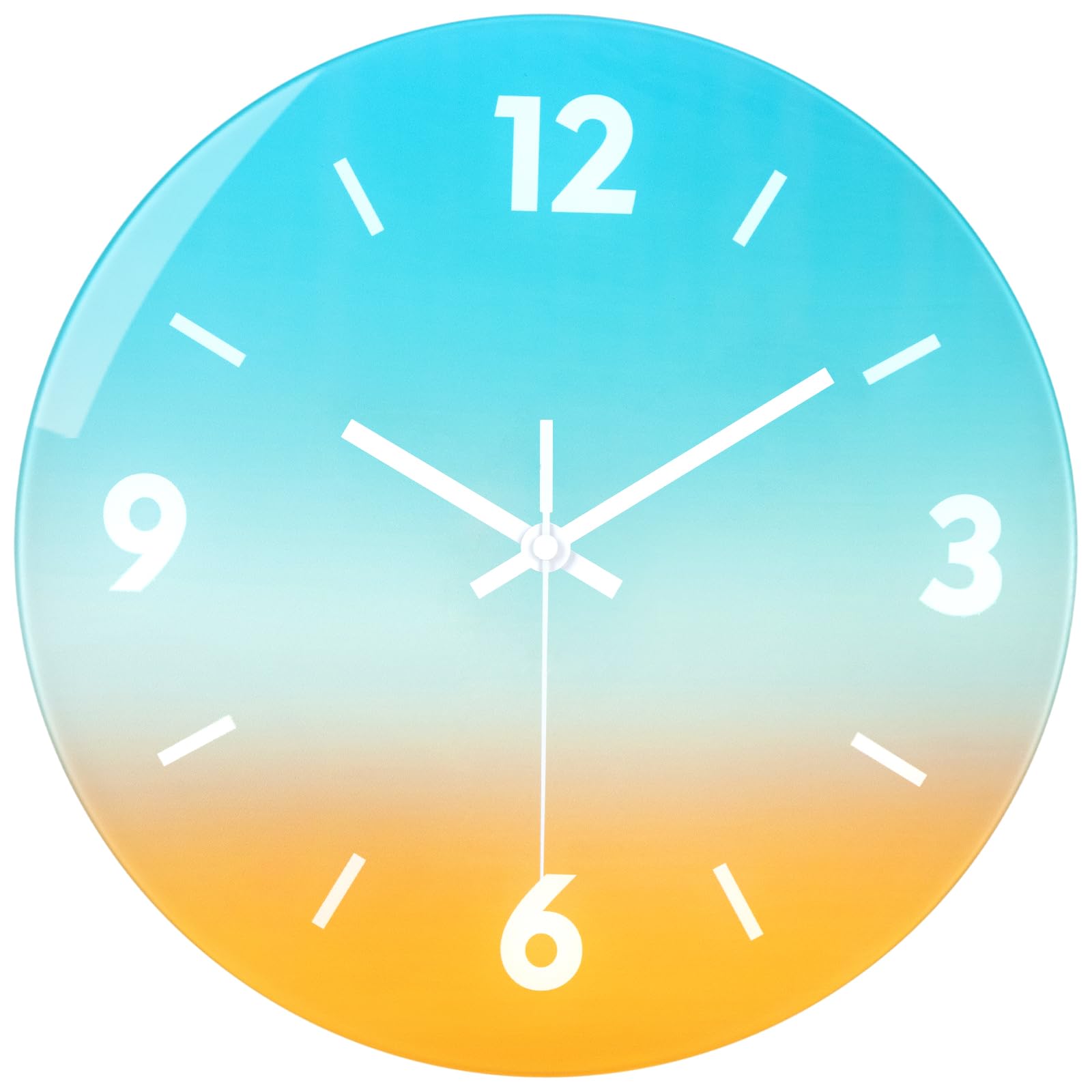 Wall Clock Battery Operated Silent Non Ticking 12 Inch Large Modern Kids Vintage Decoration Clocks for Kitchen Bathroom Beddrooms Shower Office Decor Living Room Garden Clocks Outdoor Waterproof