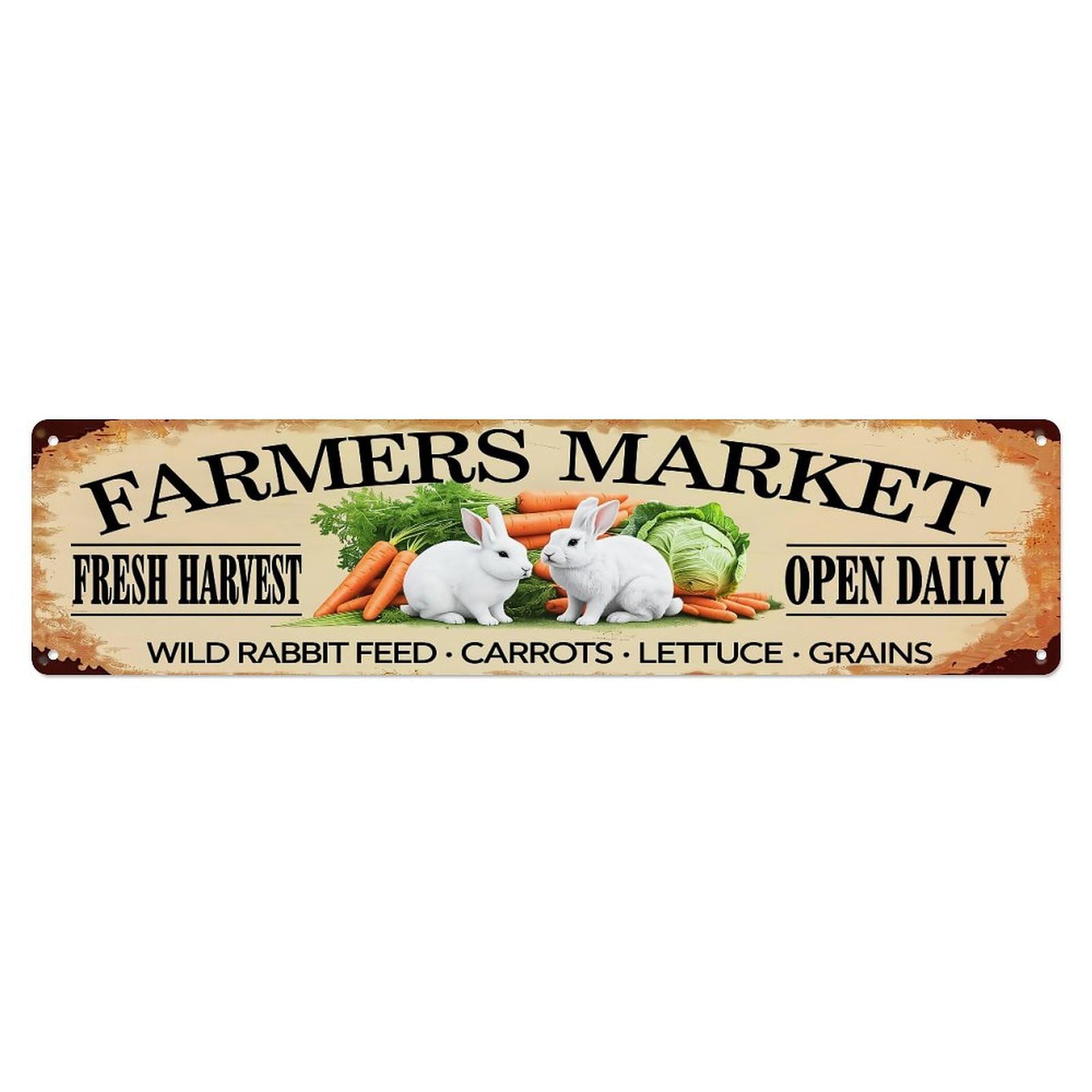 Farmers Market Fresh Harvest Sign Metal Tin Sign Plaque