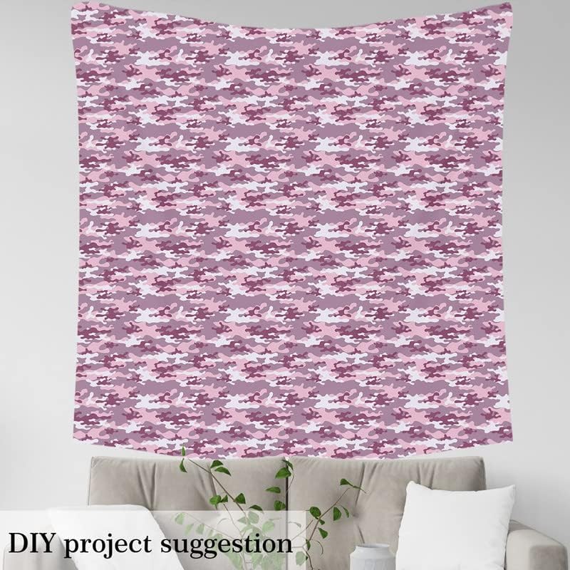 Miniatura 3 de Feelyou The Yard, tela de tapicería de camuflaje para sillas, estilo militar, decorativa, impermeable, para exteriores, 2 yardas, rosa claro, gris,