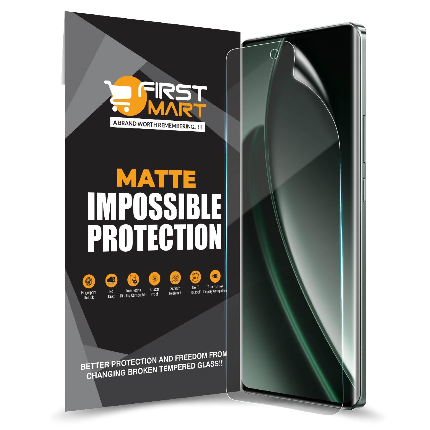 FIRST MART Screen Protector for Realme GT 6 5G Nano Fiber Unbreakable Membrane Case Friendly Full Edge to Edge Screen Coverage & Installation Kit (Matte) (B0D9BDDXS6) Amazon Price History, Amazon Price Tracker