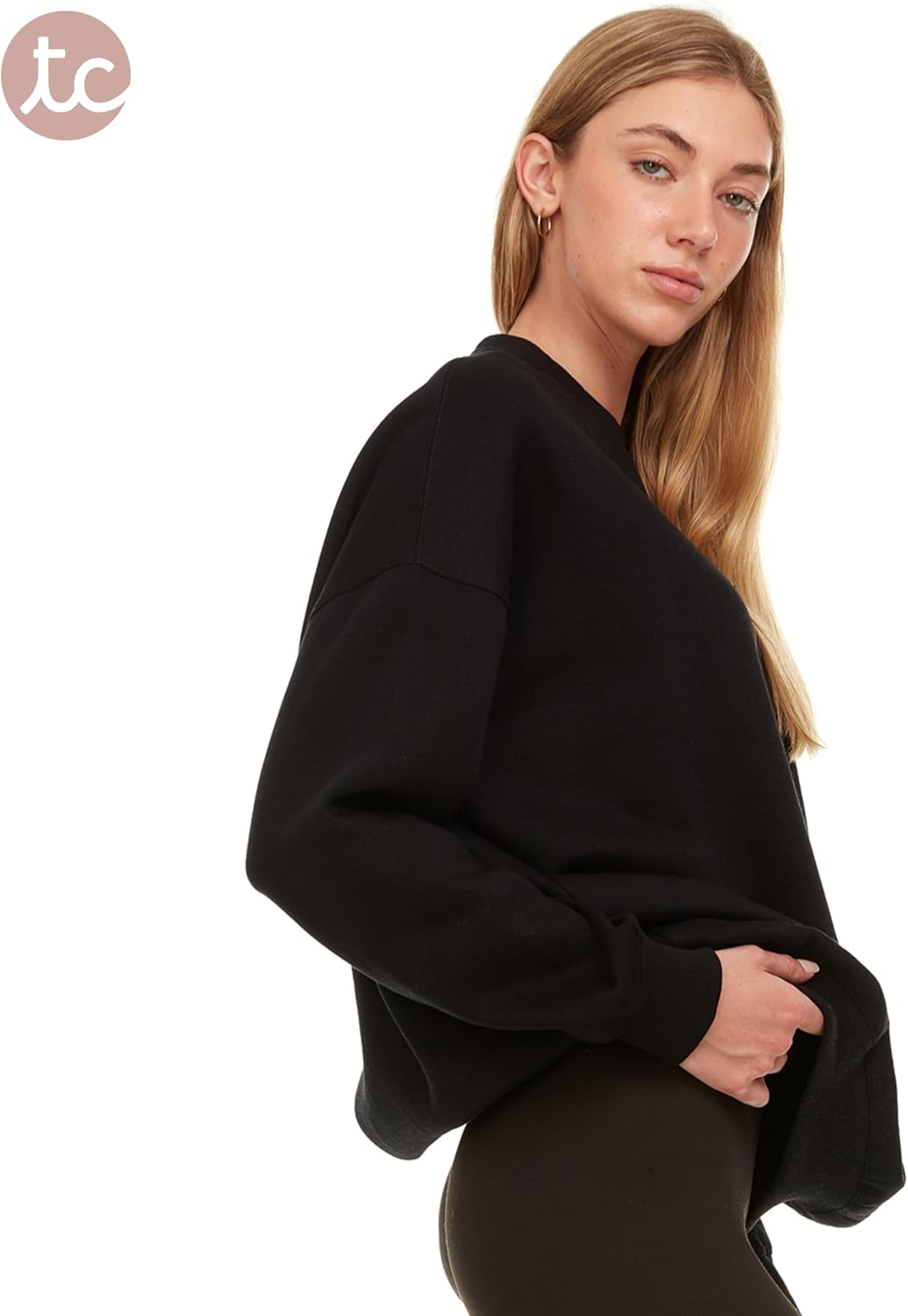 Oversized Sweatshirt for Women – Crewneck Fleece Pullover Sweatshirt Plus Size Included - Image 4