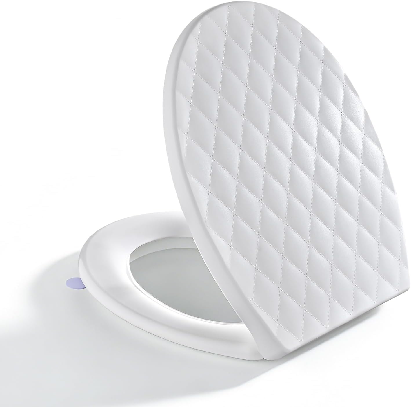 Soft Close Toilet Seat, White O Shape PP Quick Release WC Seat, 45 * 37cm โ image 1