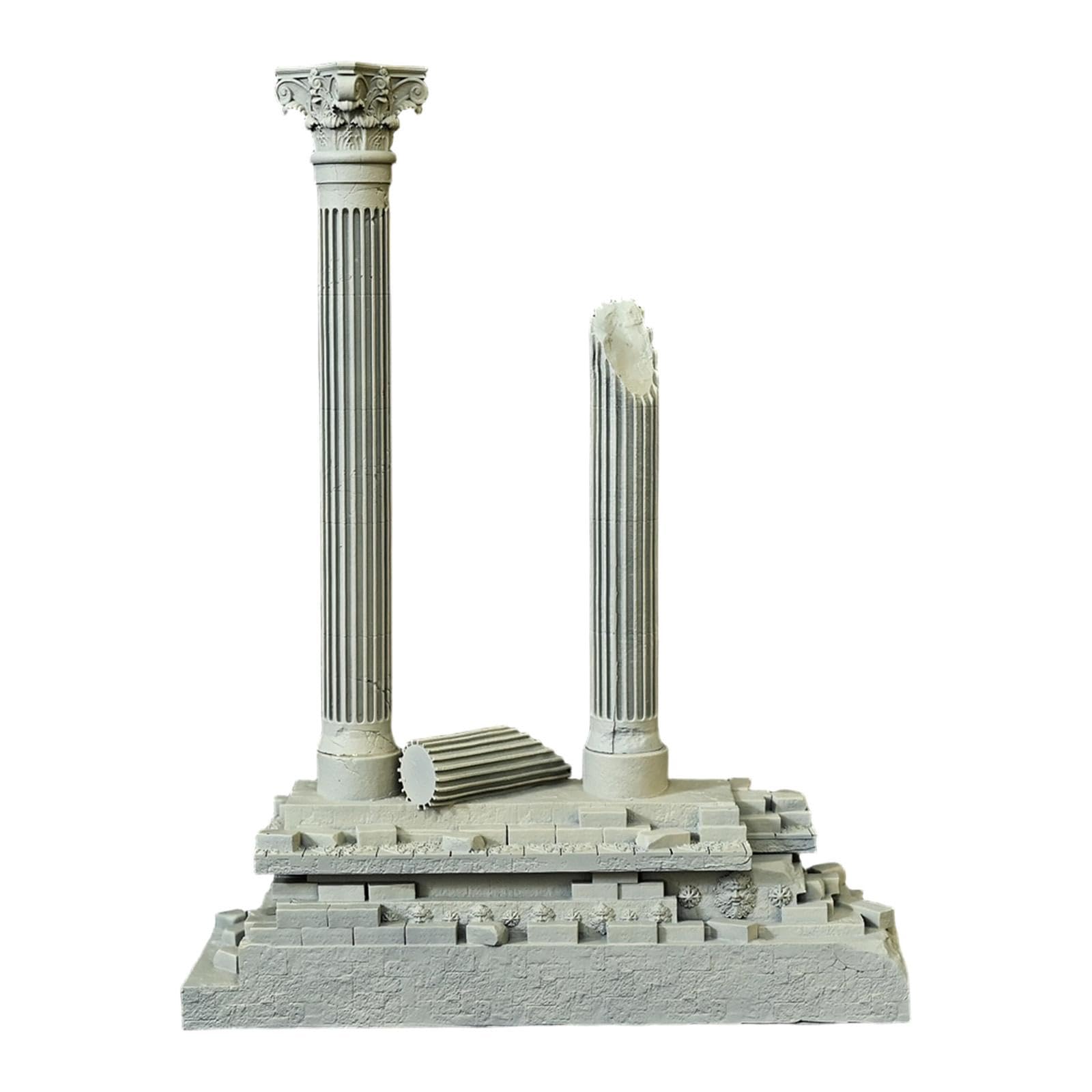 Decorazione a Colonna Romana, Resina Realistica, Acquario, Accessori per Acquario, Decorazione Paesaggistica, Decorazione a Colonna Romana, 18,5 Cm, Set B
