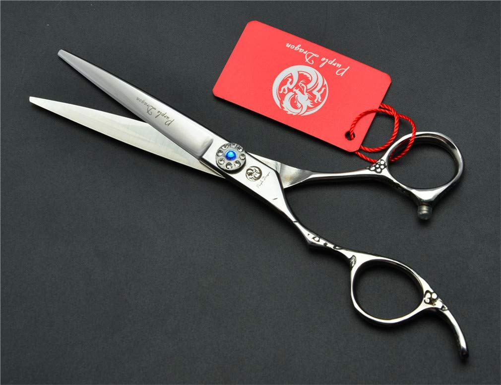 El Peluquero Profesional De La Mano Izquierda Tijeras 6 Pulgadas Conjunto, Tijeras De Peluquería De Acero Inoxidable 440C (Plano De Corte Y Dientes Shear), para El Salón, Peluqueros,6.0inch