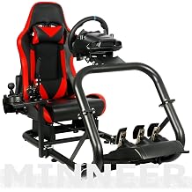 Minneer Racing Simulator Cockpit Rennsimulator Cockpit Lenkradst nder mit Rennsitz passend f r Logitech G25 G27 G29 G920 G923f r Thrustmaster T300RS TX f r Fanatec ohne R der und Pedale