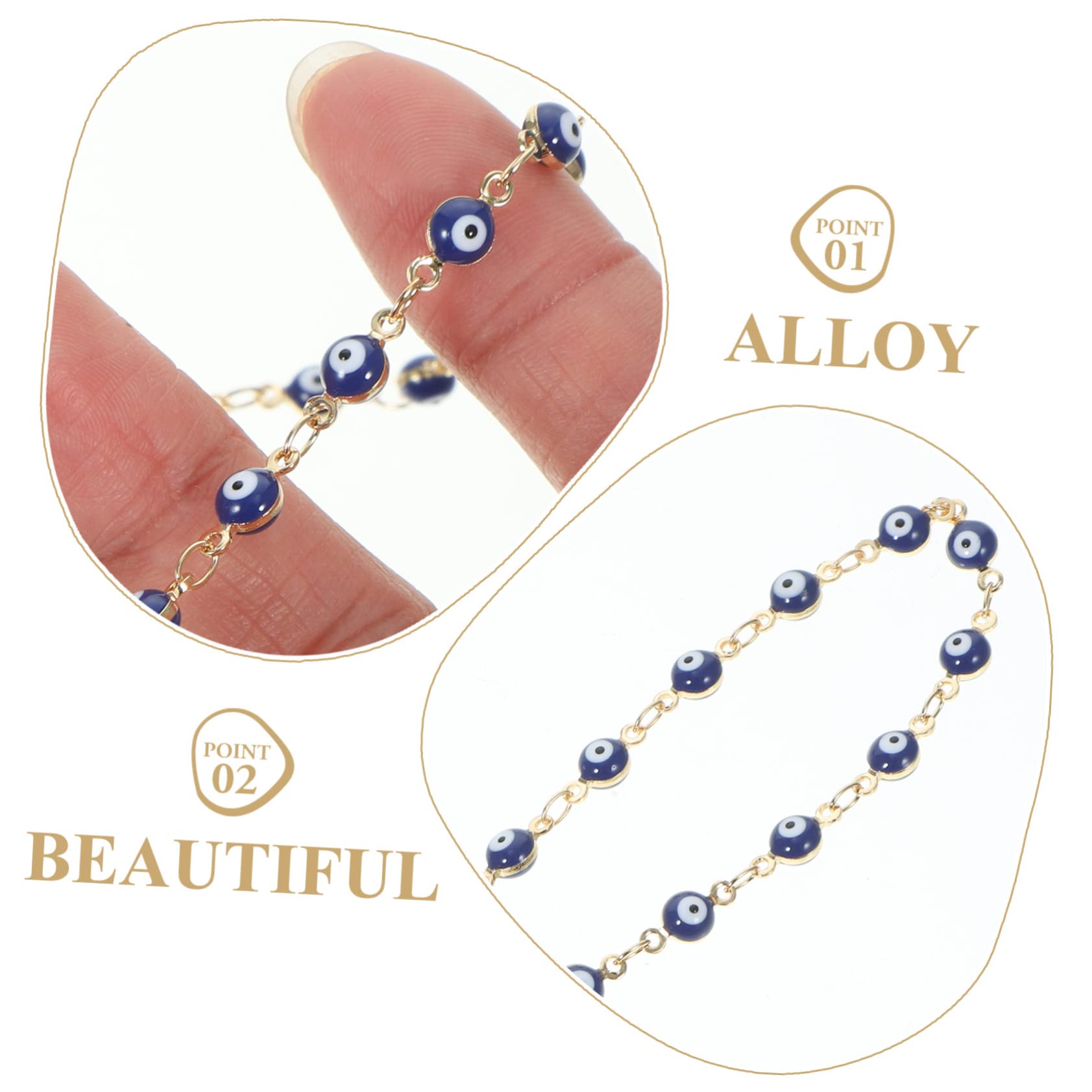 SHINEOFI 5 Set Catena di Braccialetti Gold Chain Ciondoli d'oro per La Creazione di Gioielli Kit Perline per Braccialetti Accessorio Fai da Te Materiale del Braccialetto Lega 2 Pezzi * 5