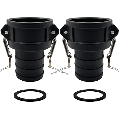 2PCS Camlock Fittings C-75 3/4" Type C Poly Standard Couplings Cam lock Fittings Polypropylene Cam Groove Fitting Female Camlock with a Hose Shank (0.75 inch, Type C)