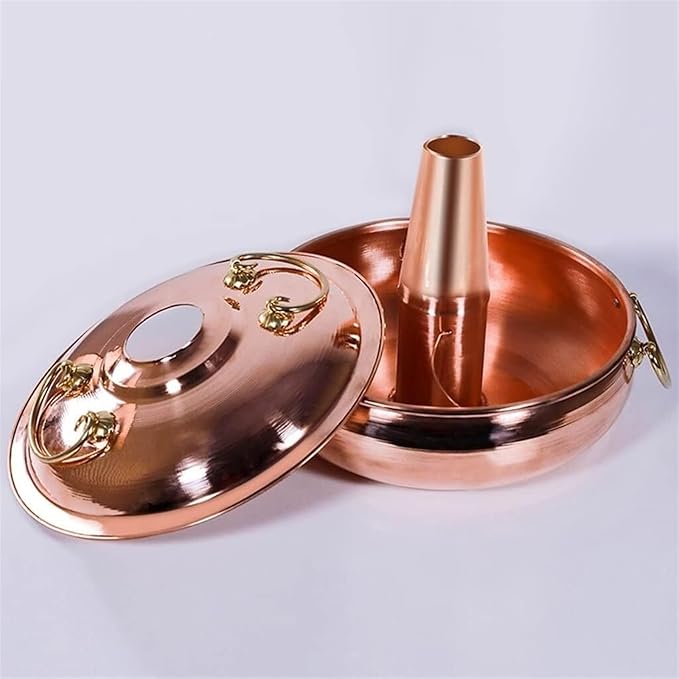 Olla de cobre para hot pot de 32 cm con base para inducción miniatura 3