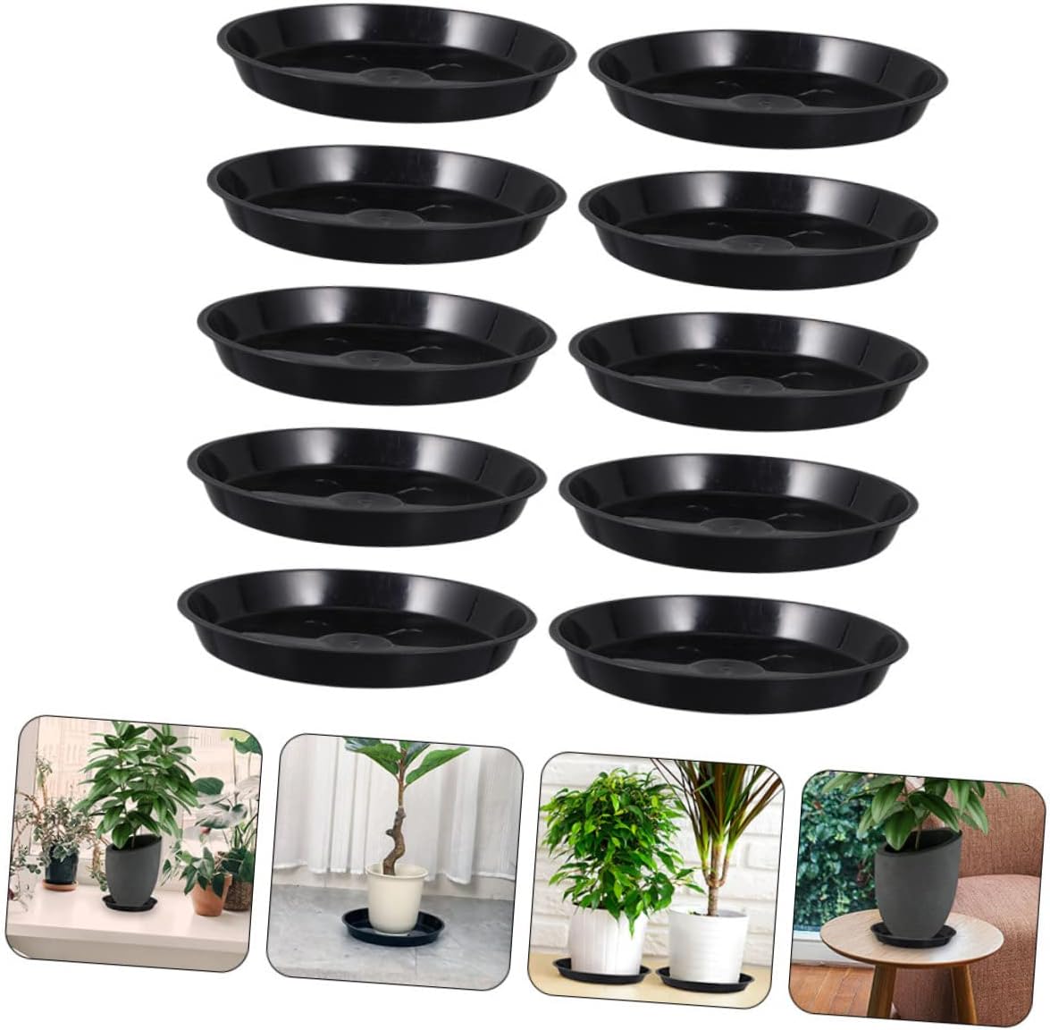 Mipcase Gardening Flowerpot Base Plant Pot Water Trays Easy Clean Bonsai Round Water Trays