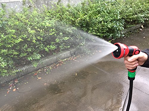 Garden Hose Nozzle Hand Sprayer - Heavy Duty Metal Watering Nozzle - High Pressure | Thumb Switch Flow Control Spray Attachment | Suitable for Car Wash, Cleaning, Watering Lawn and Garden