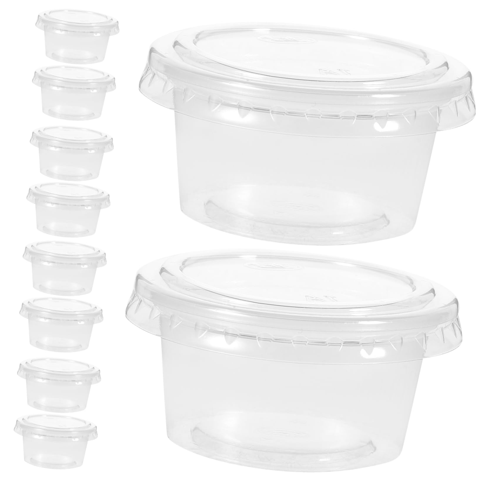 Disposable Cups 1oz Mousses Yogurt Cups Lids 100 Pack for Food Storage