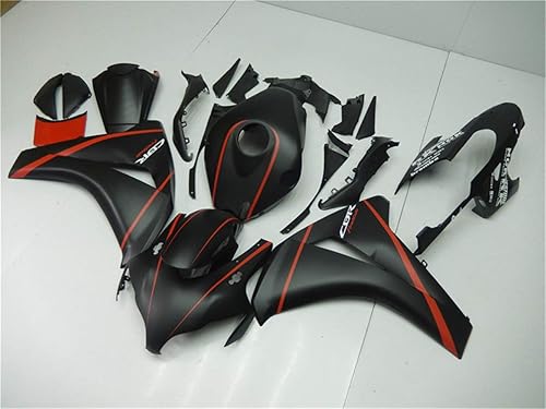 Miniatura 2 de Nuevo negro mate rojo carenado apto para Honda 2008 2009 2010 2011 CBR1000RR CBR 1000RR inyección ABS plásticos posventa carrocería kit 08 09 10 11