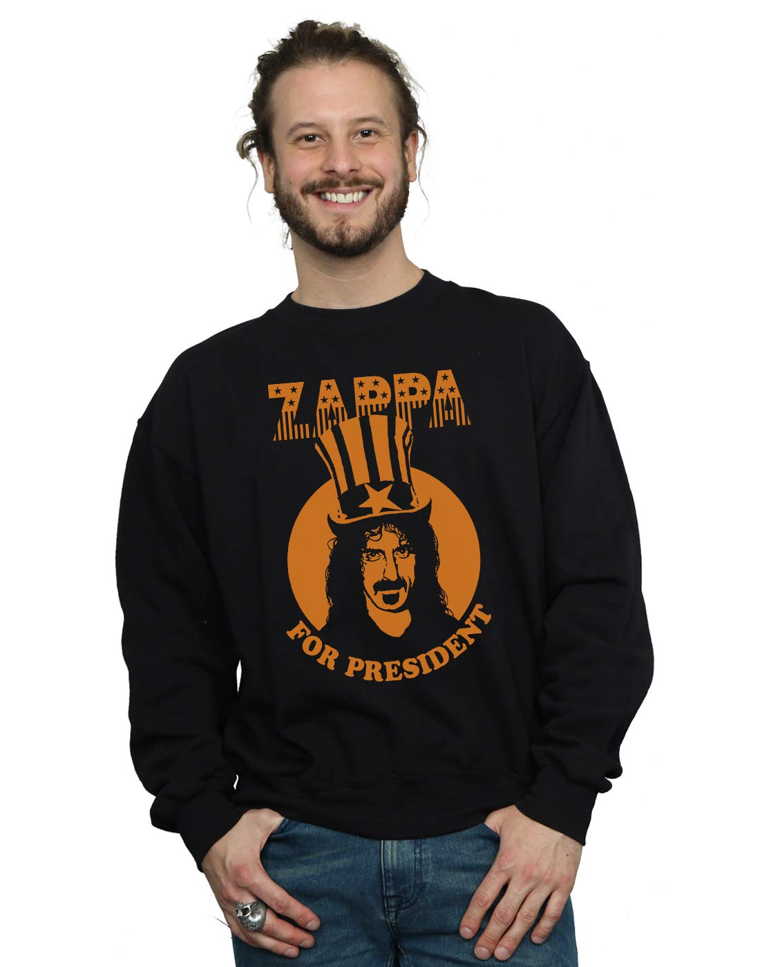 Absolute Cult Men's Black Frank Zappa For President Sweatshirt XX-Large
