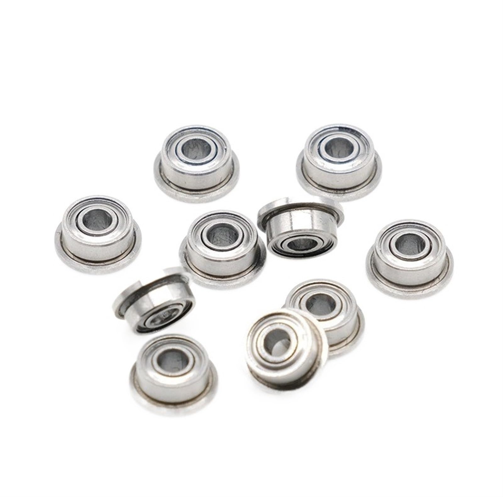 VSPPJYFG Bimetal Seal Shield Micro deep Groove Bearing 10pcs MF52ZZ MF62ZZ MF63ZZ MF74ZZ MF83ZZ MF84ZZ MF93ZZ Miniature Flange Metal Shielded Flanged Bearings
