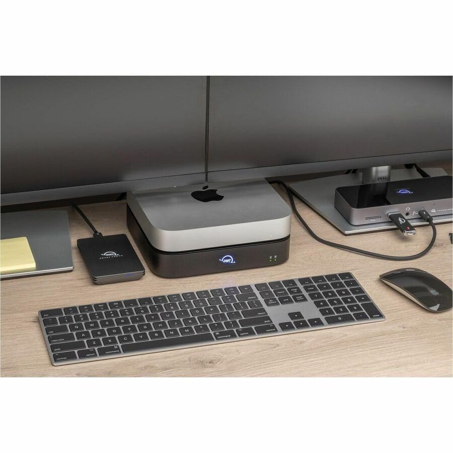 Image of OWC 20TB (20.0TB HDD 7200 RPM Drive) miniStack STX, Upgradeable,Stackable Expansion Solution and Thunderbolt Hub /Mini Dock for Mac Studio, Mac mini and Other Devices. Matte Black
