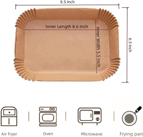 Miniatura 7 de Forros de papel para freidora de aire, desechables, redondos, de 7.9 pulgadas, 125 hojas de papel pergamino grueso para hornear, cocinar y asar,